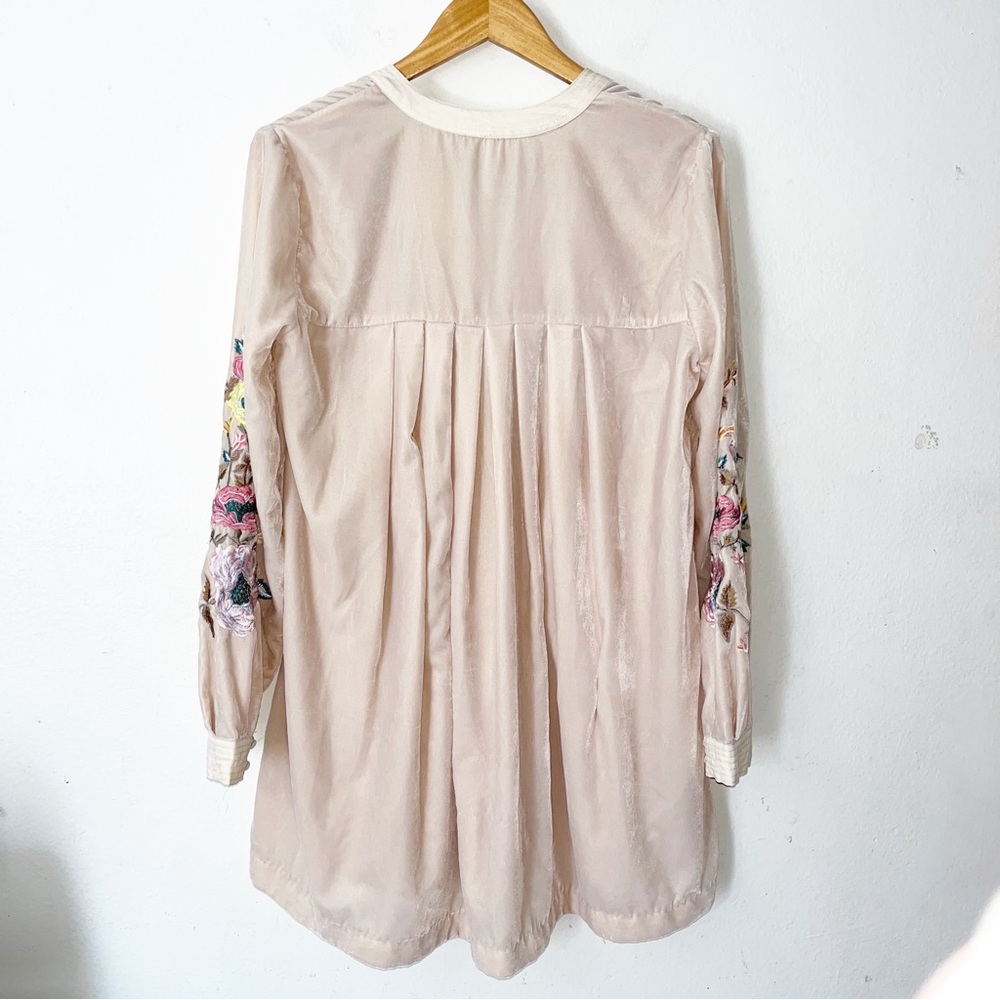 Free people Velvet Mia embroidered boho dress Sz M - Picture 9 of 10